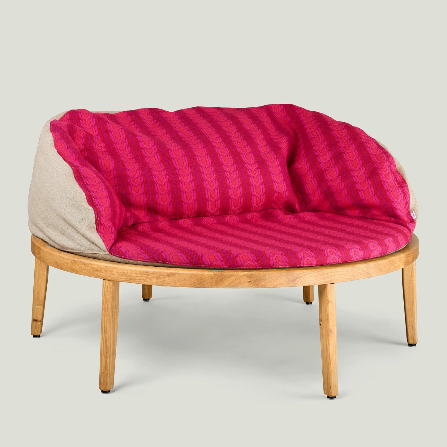 Trampoline Chair 126, Eiche, Sprungmattenrand «Crocodile Green»