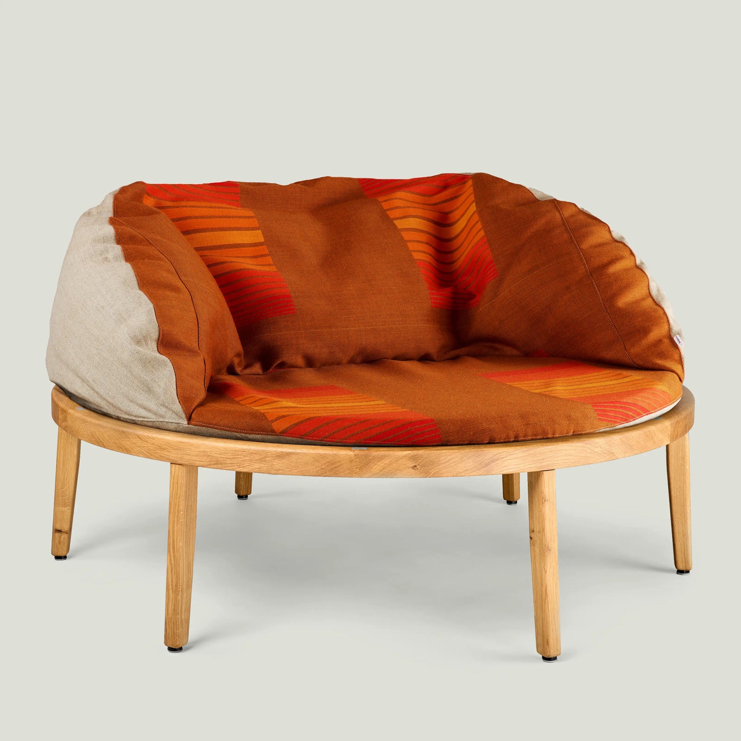 Trampoline Chair 126, Eiche, Sprungmattenrand «Crocodile Green»