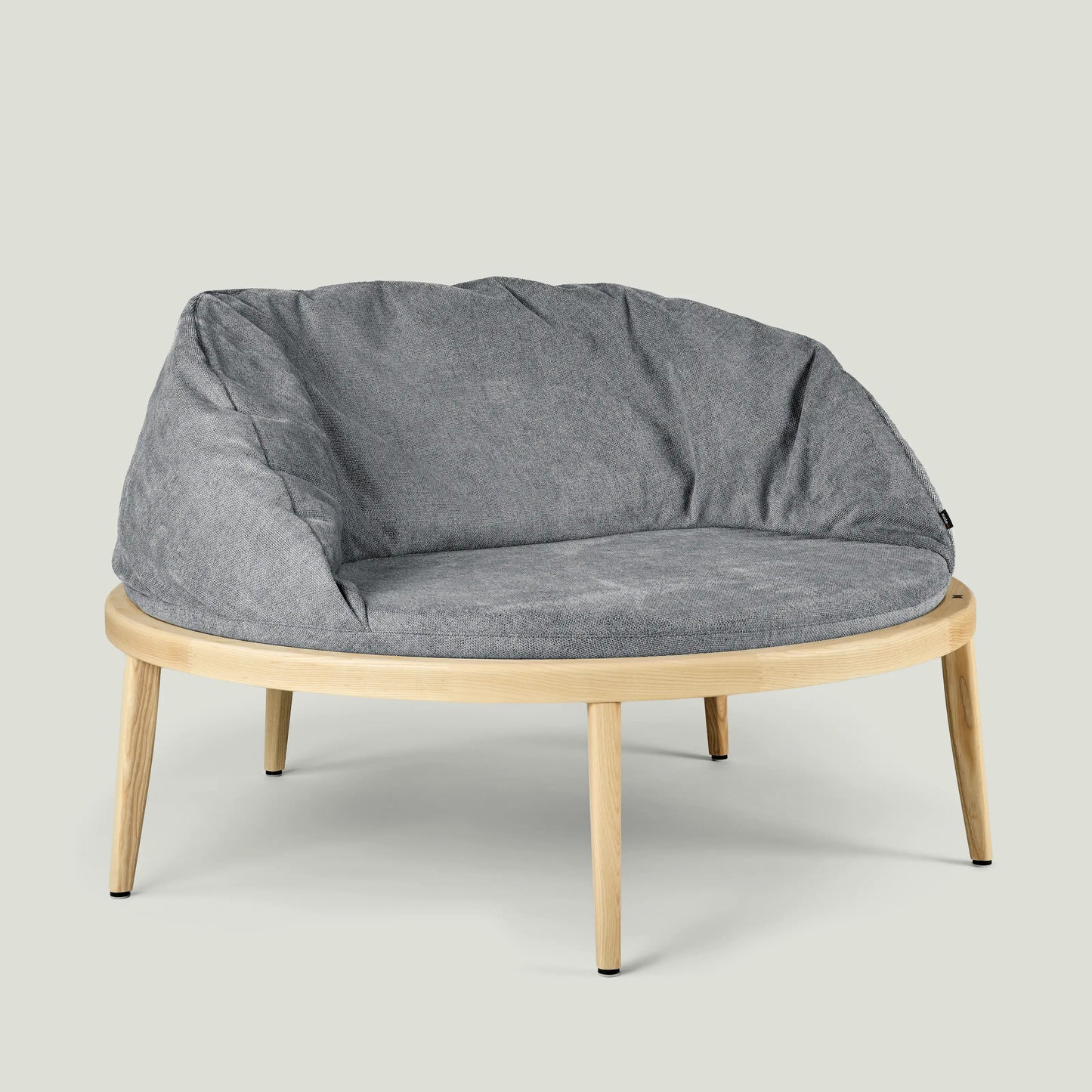 Trampoline Chair 118, Esche, Sprung­matten­rand «Crocodile Green»