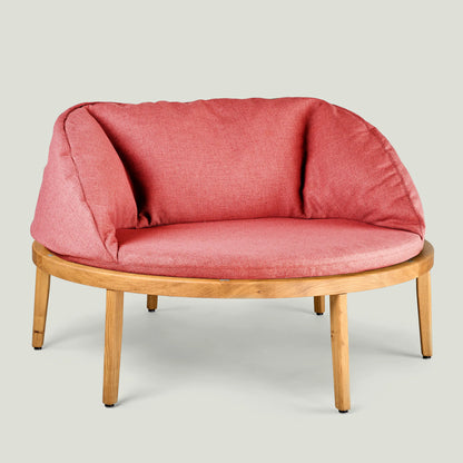 Trampoline Chair 126, Eiche, Sprung­matten­rand «Crocodile Green»