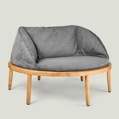 Trampoline Chair 126, Eiche, Sprung­matten­rand «Crocodile Green»