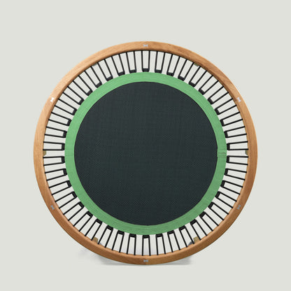 Trampoline Chair 126, Eiche, Sprung­matten­rand «Crocodile Green»
